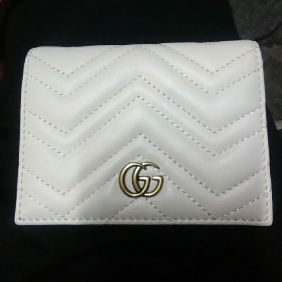 gucci marmont wallet white